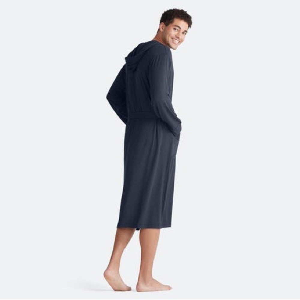 MeUndies Unisex Modal Hooded Robe M/L navy